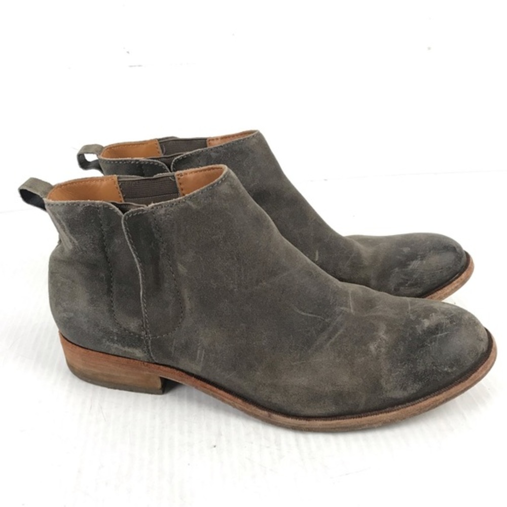 Kork Ease Velma Ankle Boots K26422 Grey Distressed Suede Leather Size 9.5M